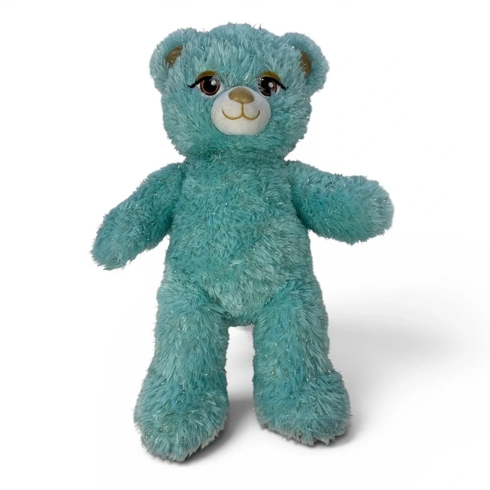 Build-A-Bear Disney Aladdin Princess Jasmine Blue Gold Sparkle Bear 16